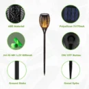 Solar Flickering Flame Lights Garden Solar Flickering Light - Image 3