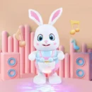 Electric Pet Toy Beat Drum with LED Cute Robot Rabbit Dancing Sing Song Electronic Bunny Music Robotic Animal