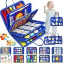 Busy Board, Montessori Toys  - Toddler Toys for Ages 1-4 Boy, Toddler Learning Activities, Educational Learning